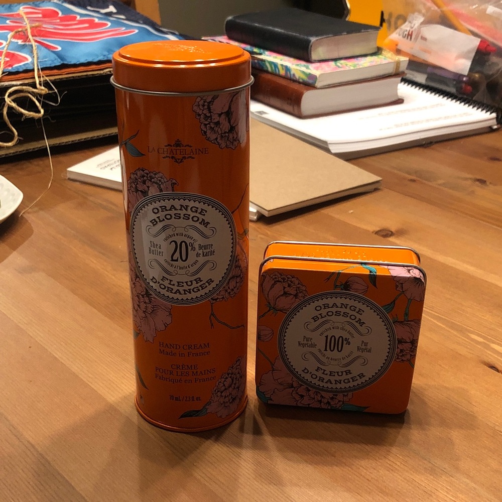 NWT Le Chatelaine Orange Blossom Hand Cream and Soap Set